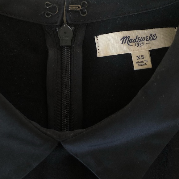 Madewell Black Collared Top (XS) - Picture 2 of 3
